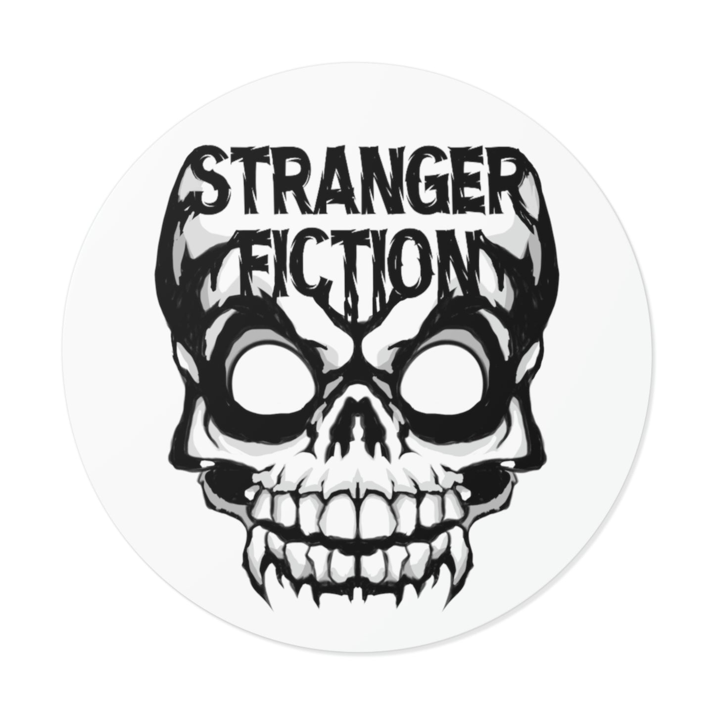 Skull Fiction Round Vinyl Stickers